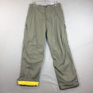 Vintage Bugle Boy Cargo Pants Mens 34x32 Green Baggy Lined Skater